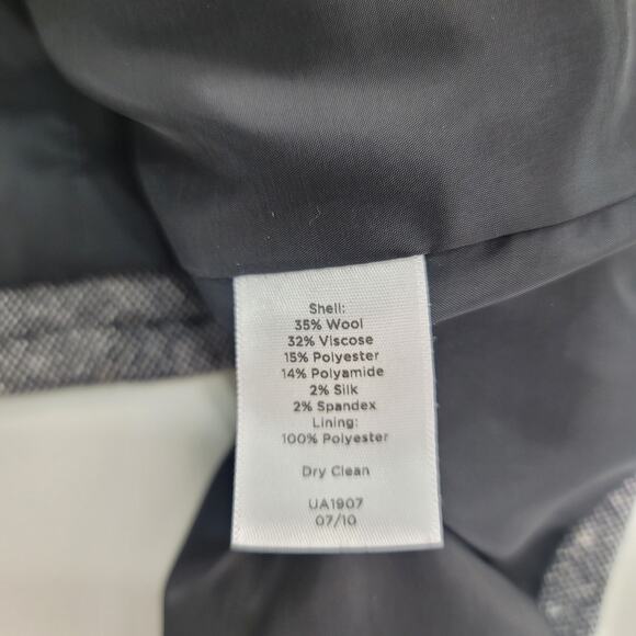 Talbots Blazer Size 12 Wood Blend Tweed Two Button Multiple Pockets Lined Career - Picture 7 of 11